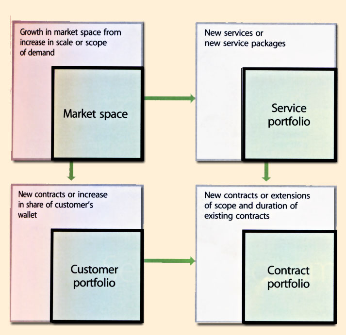 Figure 4.30 Growth in a market space